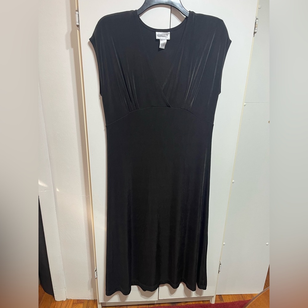 🌸3/$20🌸 Chicos Travelers Black Dress Large